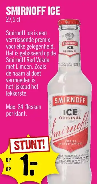 Dirck 3 Smirnoff ice 27,5 cl aanbieding