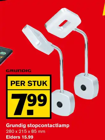 Hoogvliet Grundig stopcontactlamp aanbieding