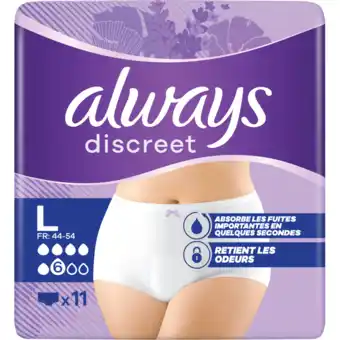 Jumbo Always Discreet Broekjes Voor Urineverlies Normal L 11 Stuks aanbieding
