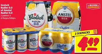 Nettorama Grolsch Radler 0.0 of Amstel Radler 0.0 aanbieding