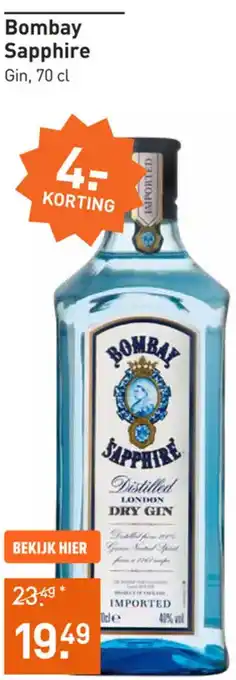 Gall & Gall Bombay Sapphire Gin, 70 cl aanbieding