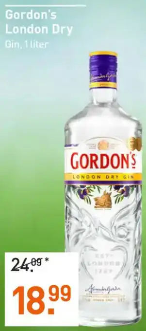 Gall & Gall Gordon's London Dry Gin, 1 liter aanbieding