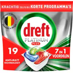 Jumbo Dreft Platinum Plus Green Vaatwastabletten 19 Stuks aanbieding