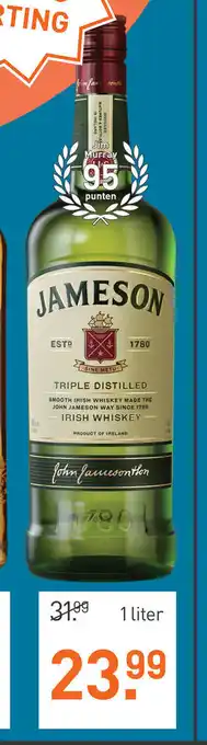 Gall & Gall Jameson Triple Distilled 1 liter aanbieding