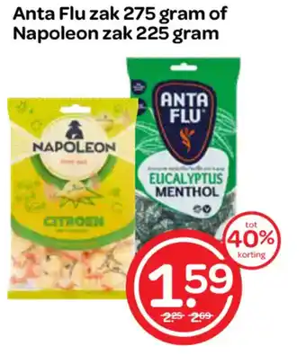 Spar Anta flu zak 275 gram of napoleon zak 225 gram aanbieding