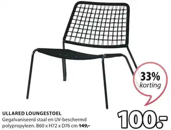 Jysk Ullared loungestoel B60 x H72 x D76 cm aanbieding