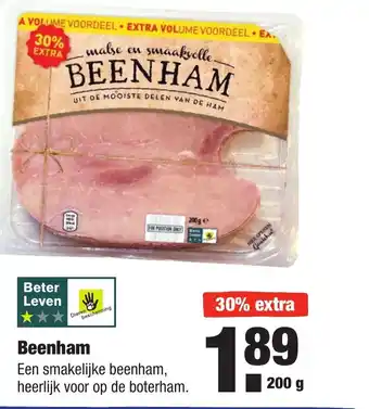 ALDI Beenham 200 gr aanbieding