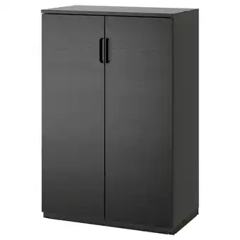 IKEA Galant Kast met deuren, zwart gebeitst essenfineer, 80x120 cm aanbieding