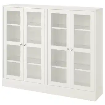 IKEA Havsta Opbergcombinatie met glazen deuren, wit, 162x37x134 cm aanbieding