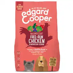 Pets Place Edgard&Cooper Free-Run Chicken Senior Kip&Zalm&Broccoli - Hondenvoer aanbieding