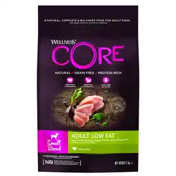 Pets Place Wellness Core Grain Free Dog Small Breed Adult Low Fat - Hondenvoer - Kalkoen 5 kg aanbieding
