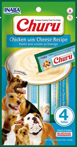 Pets Place Inaba Churu Dog Chicken With Cheese Recipe - Hondensnacks - 4 x 14 g aanbieding