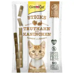 Pets Place Gimcat Sticks - Kattensnack - Kalkoen Konijn 20 g 4 stuks aanbieding