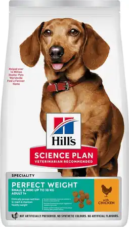 Pets Place Hill's Canine Adult Perfect Weight Small & Mini - Hondenvoer - Kip 1.5 kg aanbieding