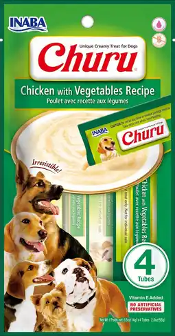 Pets Place Inaba Churu Dog Chicken With Vegetable Recipe - Hondensnacks - 4 x 14 g aanbieding