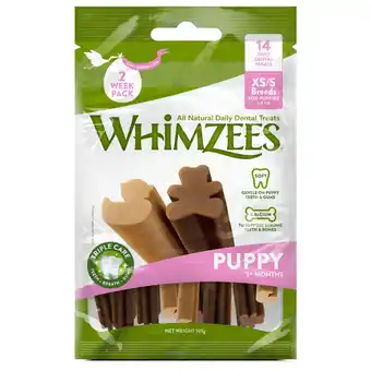 Pets Place Whimzees Puppy Stazak - Hondensnacks - Dental 125 g 14 stuks Xsmall/Small aanbieding