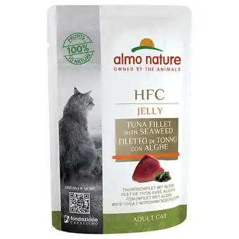 Zooplus 20 + 4 gratis! 24 x 55 g Almo Nature HFC Jelly Maaltijdzakjes - Tonijnfilet met zeewier aanbieding