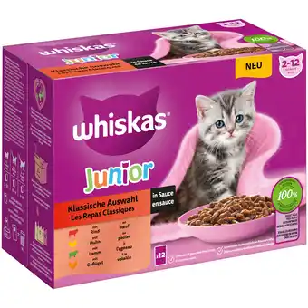Zooplus 12x85g Junior Klassieke Selectie in Saus Whiskas Kattenvoer Maaltijdzakjes aanbieding