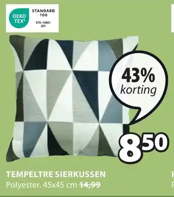 Jysk TEMPELTRE SIERKUSSEN Polyester. 45 x 45 cm aanbieding