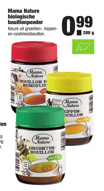 ALDI Mama Nature biologische bouillonpoeder 280 gr aanbieding