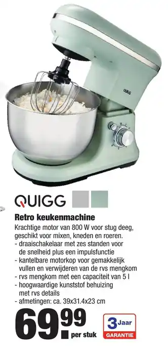 ALDI Quigg Retro keukenmachine aanbieding