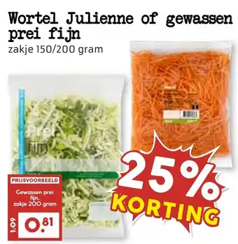 De Boerenschuur Wortel julienne of gewassen prei fijn aanbieding