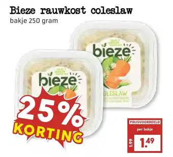 De Boerenschuur Bieze rauwkost coleslaw aanbieding