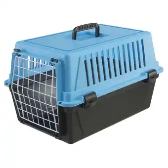 Pets Place Ferplast Vervoersbox Atlas 10 - Kattenvervoersbox - 32.5x48x29 cm Lichtblauw aanbieding