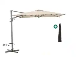 Kees Smit Shadowline Francisco zweefparasol 260x260cm aanbieding