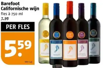 Poiesz Barefoot Californische wijn fles à 750 ml aanbieding