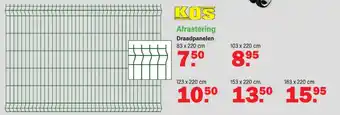 Van Cranenbroek KOS Afrastering Draadpanelen 83 x 220 cm aanbieding