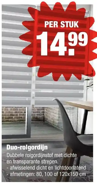 ALDI Duo-rolgordijn 80, 100, 120*150 cm aanbieding