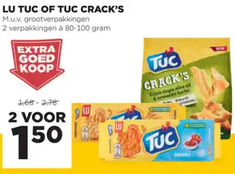 Jumbo LU Tuc of Tuc crack's 2*80-100g aanbieding