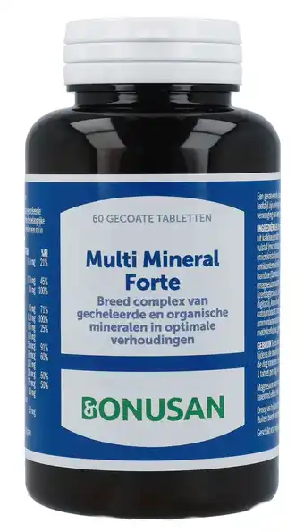 De Online Drogist Bonusan Multi Mineral Forte Tabletten 60TB aanbieding