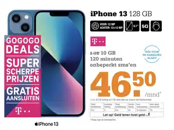 Telecombinatie iPhone 13 128 GB aanbieding