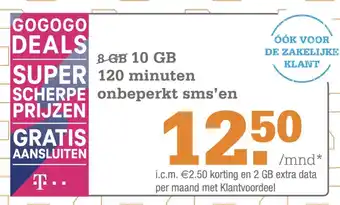 Telecombinatie Sim Only - T-Mobile aanbieding