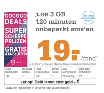 Telecombinatie Samsung Galaxy A22 64 GB (T-Mobile) aanbieding