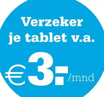 Telecombinatie Verzeker je tablet aanbieding