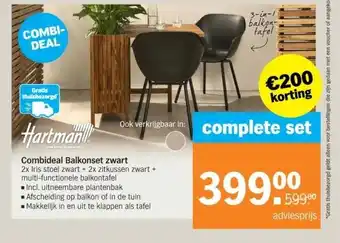 Albert Heijn Combideal Balkonset zwart aanbieding