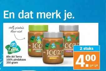 Albert Heijn 100% pindakaas aanbieding