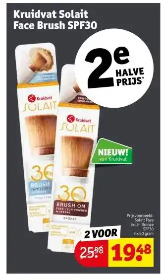 Kruidvat Kruidvat Solait Face Brush SPF30 aanbieding