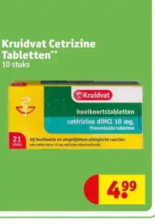 Kruidvat Kruidvat Cetrizine Tabletten aanbieding