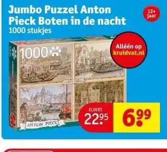 Kruidvat Jumbo Puzzel AntonPieck Boten in de nacht 1000 stukjes aanbieding