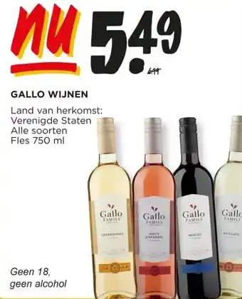 Jumbo GALLO WIJNEN aanbieding