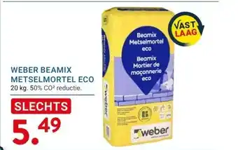 Kluswijs WEBER BEAMIX METSELMORTEL ECO aanbieding