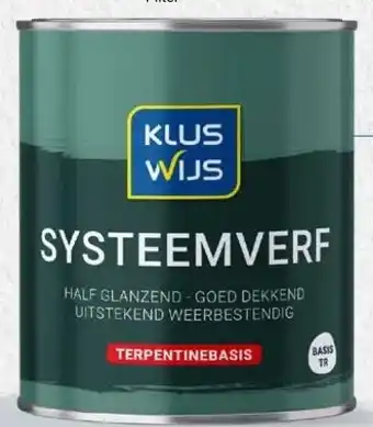 Kluswijs KLUSWIJS SYSTEEMVERF HALFGLANS aanbieding