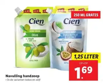 Lidl Navulling handzeep aanbieding