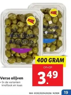 Lidl Verse olijven aanbieding