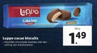 Lidl Luppo cacao biscuits aanbieding