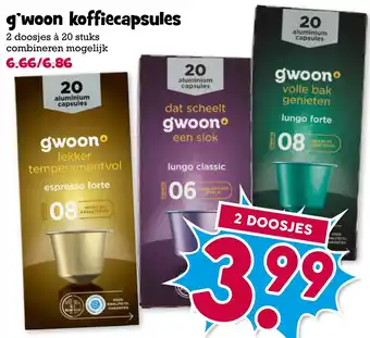 Boon`s Markt g'woon koffiecapsules aanbieding